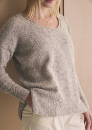 Mode at Rowan Titchwell Knitting Pattern – Alpaca Cotton Sweater, finished design example