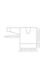 Mode at Rowan Titchwell Knitting Pattern – Alpaca Cotton Sweater, garment sizing diagram