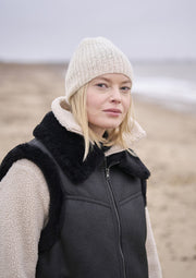 Mode at Rowan Tottington & Heydon Knitting Pattern – Snood & Hat Set (Alpaca Cotton + Softest Alpaca), finished design example