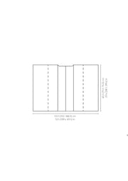 Mode at Rowan Winterton Knitting Pattern – Merino Soft & Alpaca Haze Cape Cardigan, garment sizing diagram