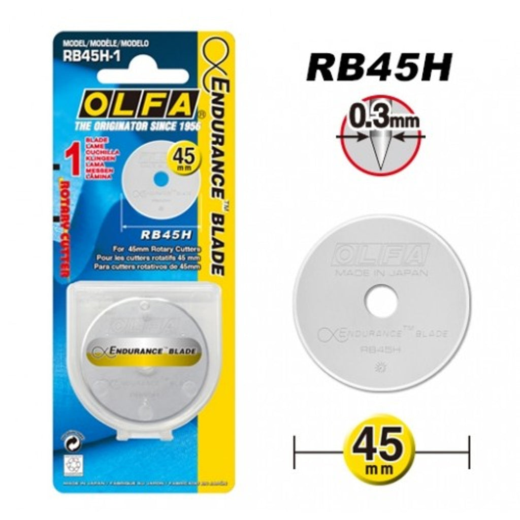 Olfa Rotary Cutter Tungsten ENDURANCE Replacement Blade 45mm - RB45H