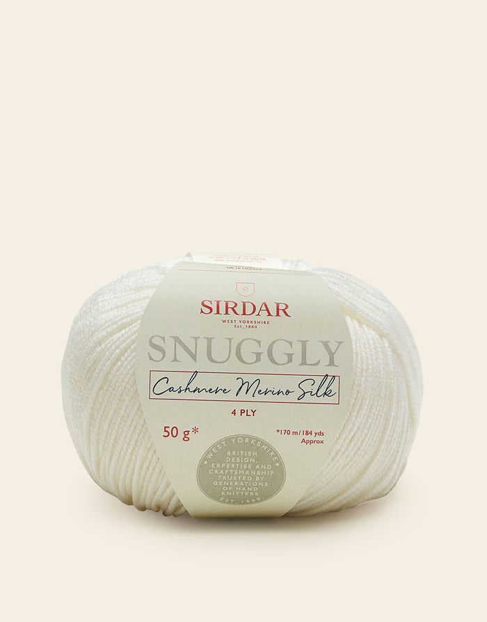 Sirdar Snuggly Cashmere Merino Silk 4 Ply Snow Queen 302 yarn