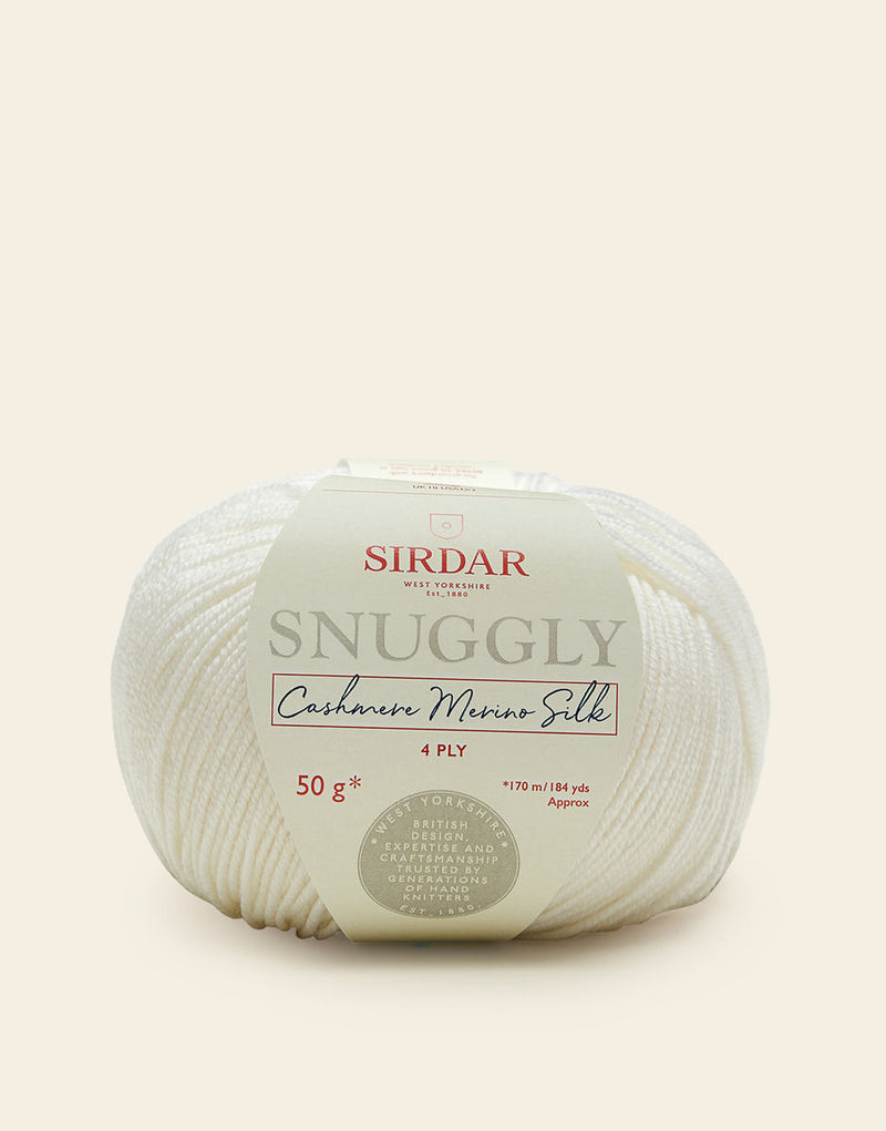 Sirdar Snuggly Cashmere Merino Silk 4 Ply shade 302 Snow Queen