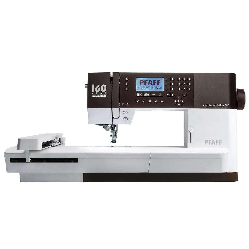 PFAFF Creative Ambition 640 sewing and embroidery machine with embroidery unit