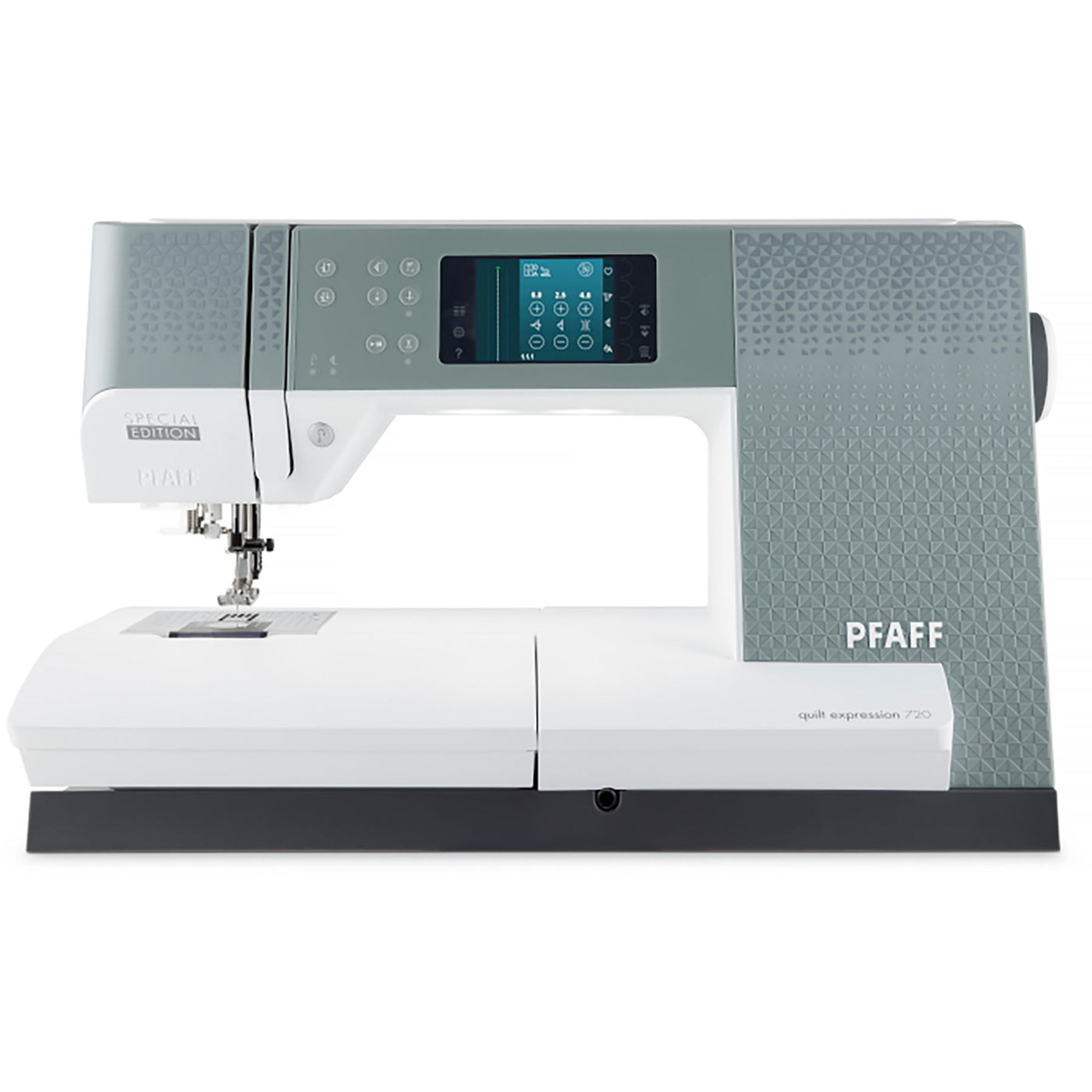 PFAFF quilt expression 720 Special Edition Sewing Machine – front view on white background