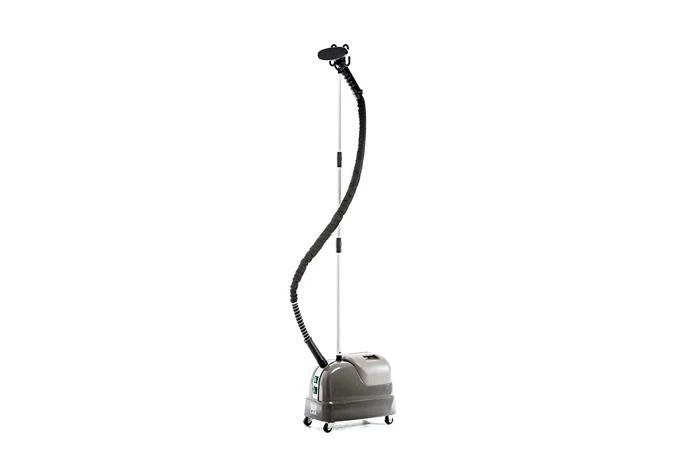 Silver Star SR-5000 upright commercial garment steamer with telescopic pole, hose and castor base