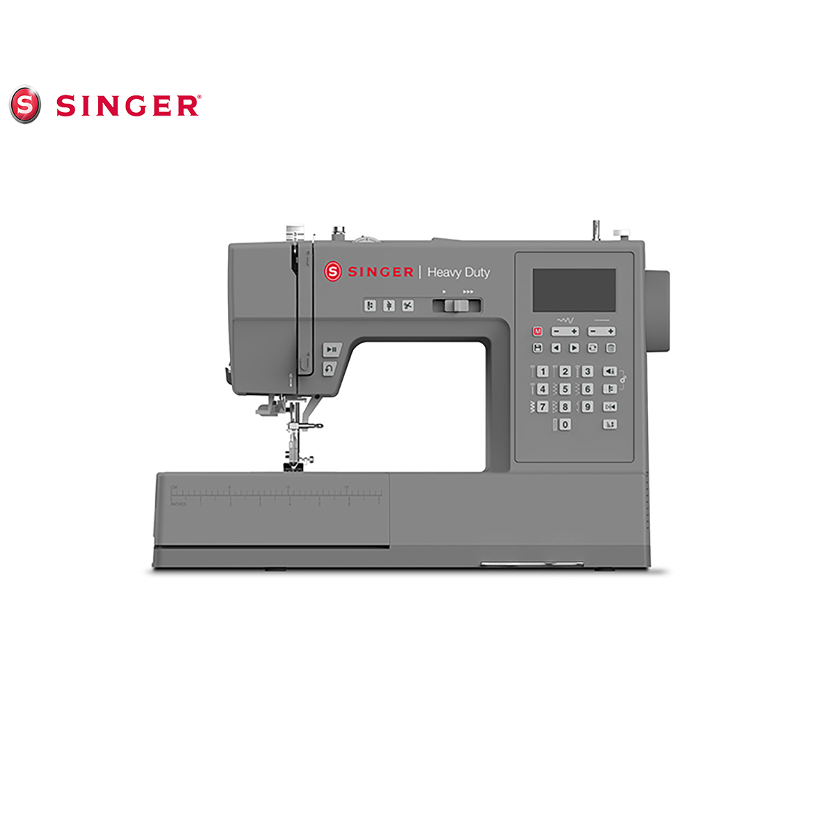 Singer HD6805C computerised heavy duty sewing machine, front view