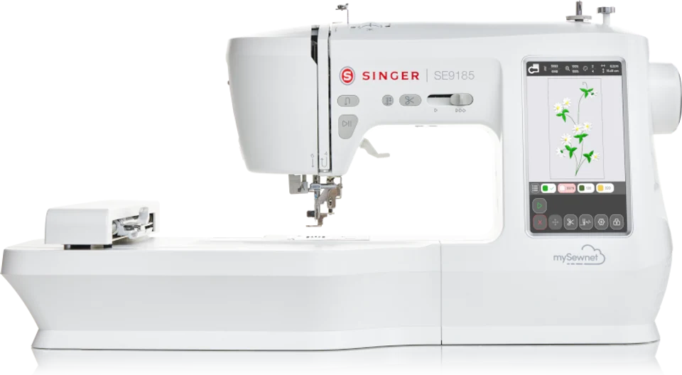 Singer SE9185 sewing and embroidery machine with embroidery unit