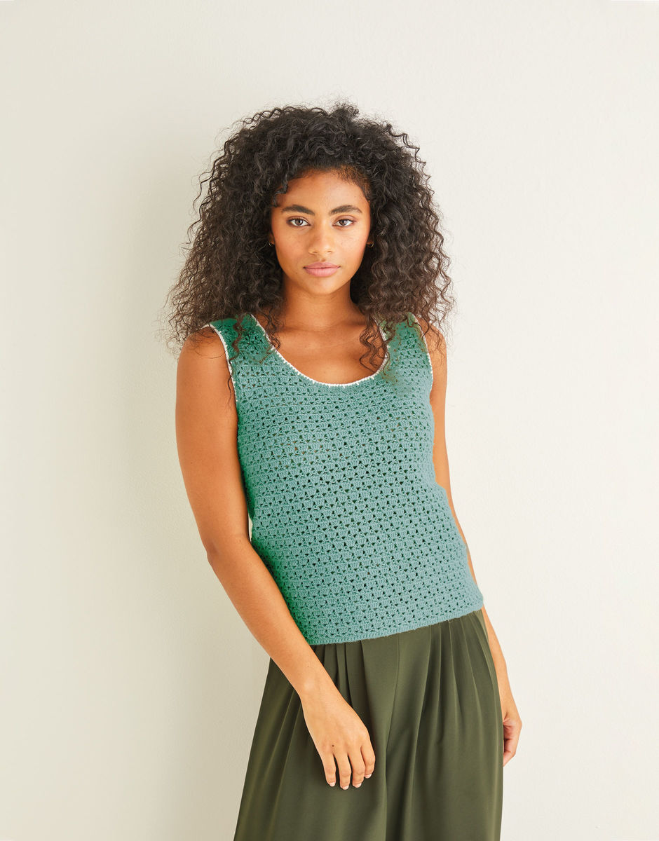 Sirdar 10243 Sultan Stitch Crochet Vest in Country Classic 4 Ply