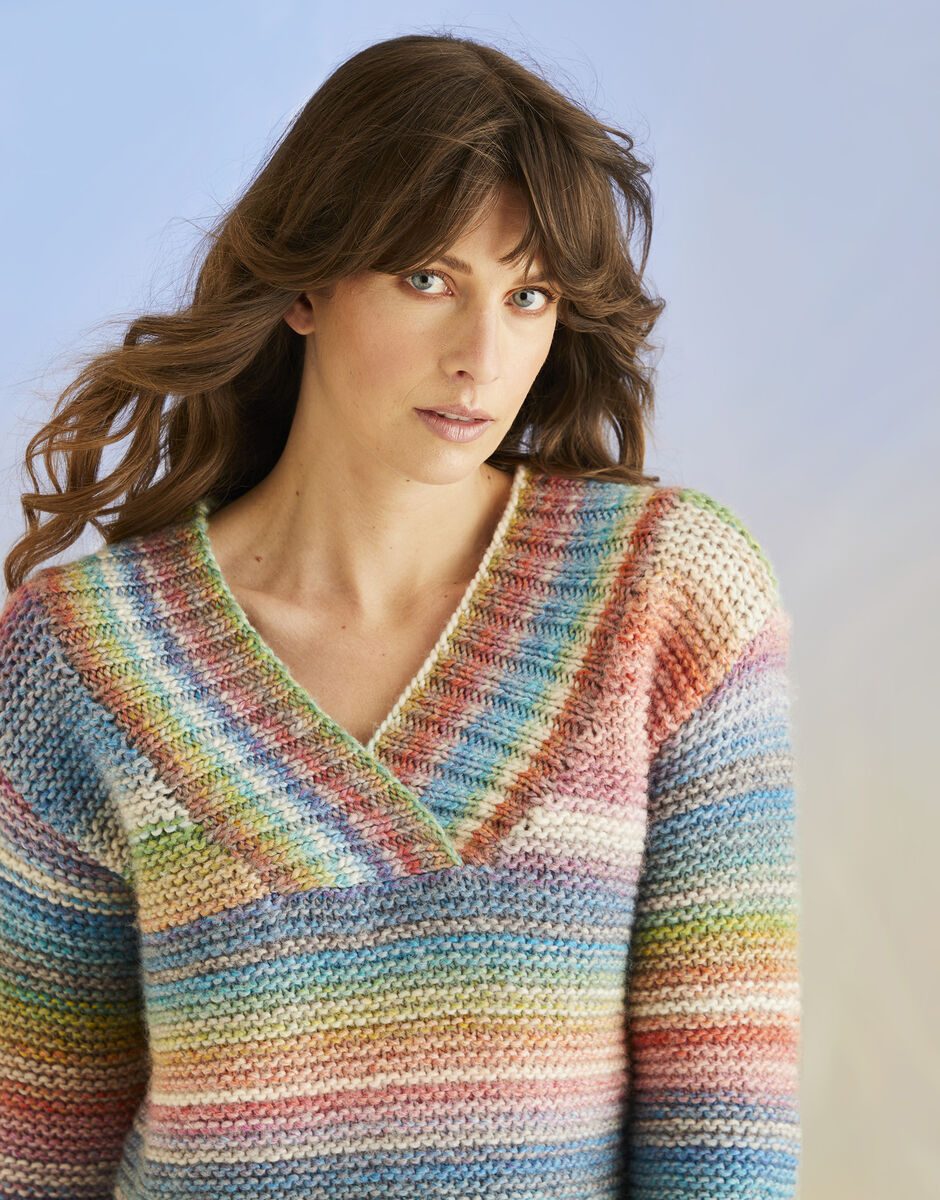 Sirdar 10701 High Tide Sweater Knitting Pattern – Jewelspun With Wool Chunky