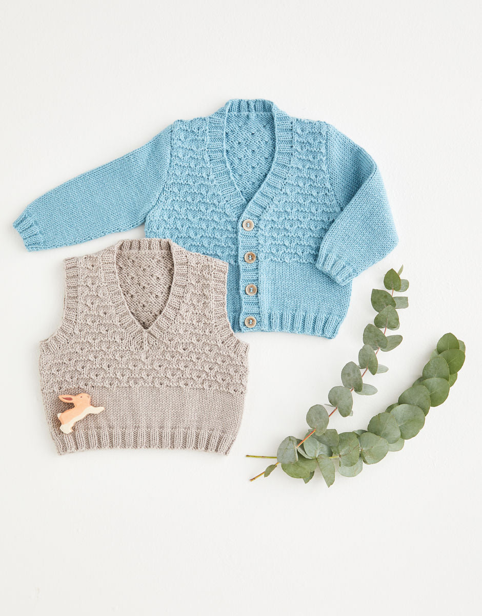 Sirdar 5387 V-Neck Cardigan and Slipover
