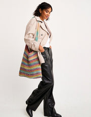 Sirdar Rippled Mineral Bag Knitting Pattern in Jewelspun With Wool Chunky, finished design example