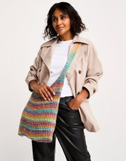 Sirdar Rippled Mineral Bag Knitting Pattern in Jewelspun With Wool Chunky, finished design example