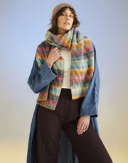 Sirdar Sea Breeze Hat & Scarf Knitting Pattern in Jewelspun With Wool Chunky, finished design example