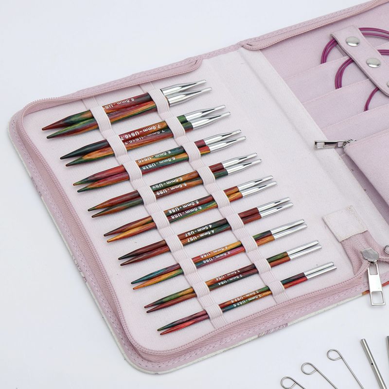 KnitPro Symfonie 2 rainbow laminated birchwood 13cm interchangeable tips