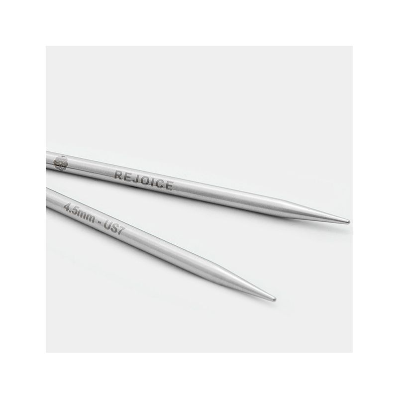 Fine tapered points on KnitPro Mindful 13cm interchangeable knitting needle tips
