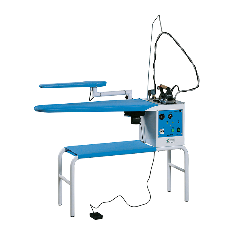 Battistella Vulcano heated vacuum ironing table with built-in boiler and EOS iron