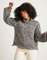 Wool and the Gang Audrey Sweater Knitting Pattern for Alpachino Merino, finished design example