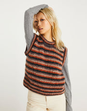 Wool and the Gang Gimme More Tank Knitting Pattern for Take Care Mohair, finished design example
