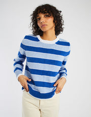 Wool and the Gang Lana Sweater Knitting Pattern for The One Cotton, finished design example