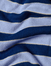 Wool and the Gang Lana Sweater Knitting Pattern for The One Cotton, striped knitted fabric close-up