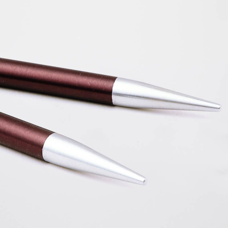 Purple 6mm KnitPro Zing Special 10cm interchangeable aluminium needle tip pair