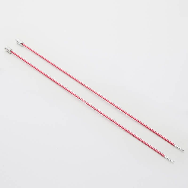 Representative fine 2mm KnitPro Zing single pointed aluminium needle pair from the 35cm range