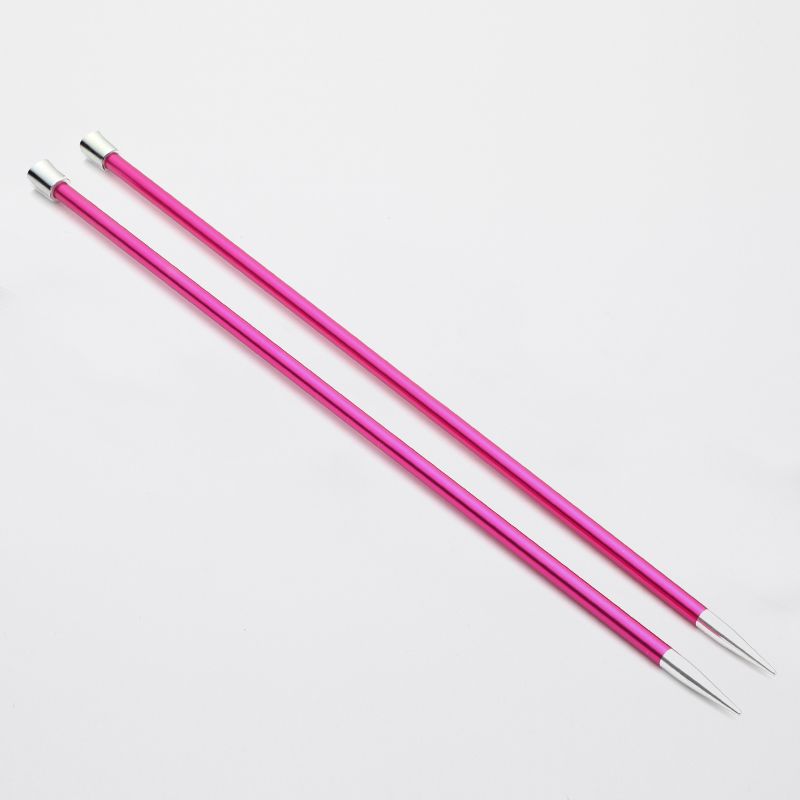 Representative KnitPro Zing 5mm single pointed aluminium needle pair from the 35cm range