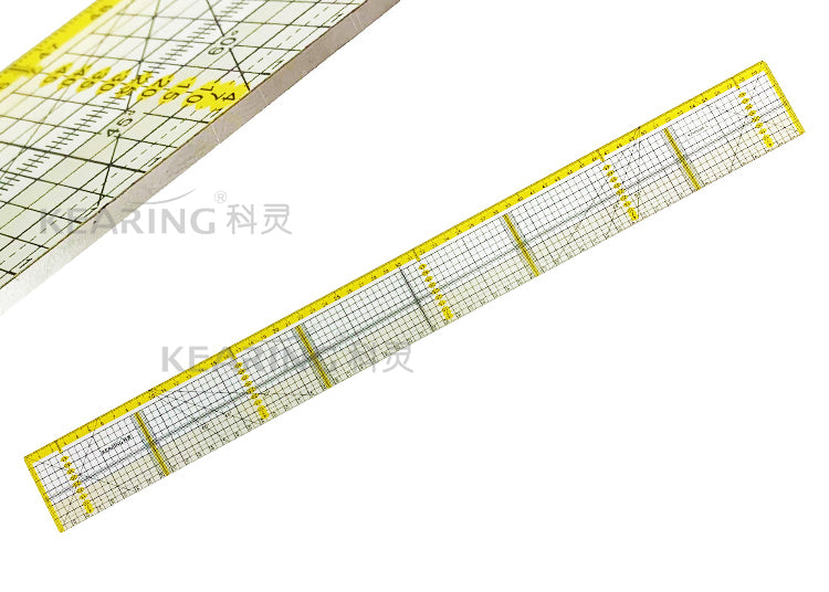 Acrylic Quilting Ruler Metric - 60 x 6cm - Metal Edge
