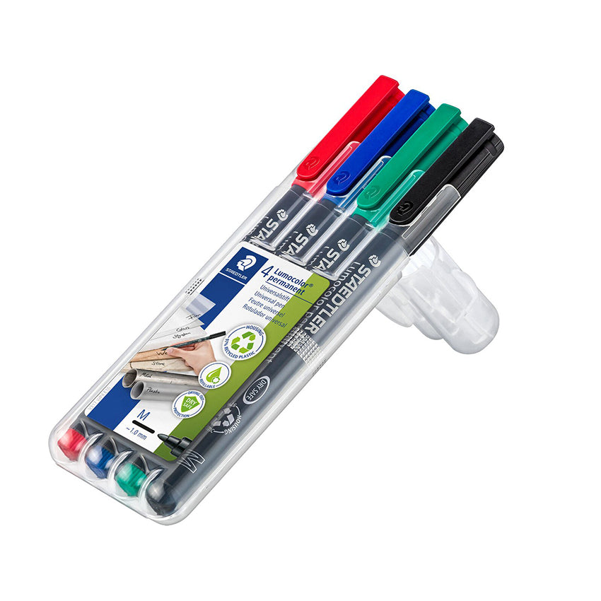 Staedtler Lumocolor Permanent Marker - Set of 4 Colours