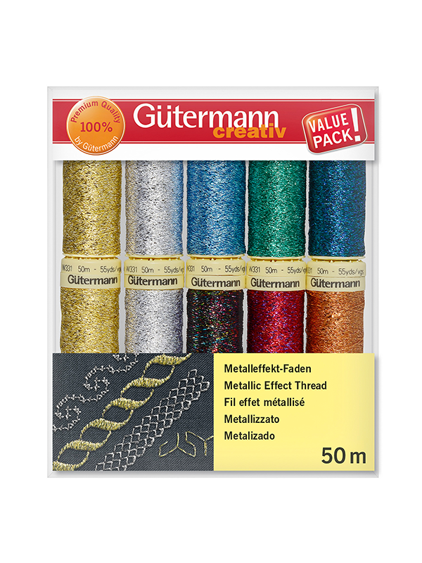 Gutermann Metallic Effect Thread Pack