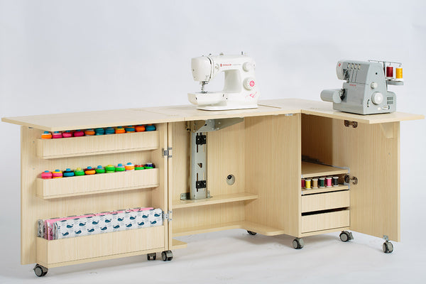 Large Foldable Sewing Cabinet Table