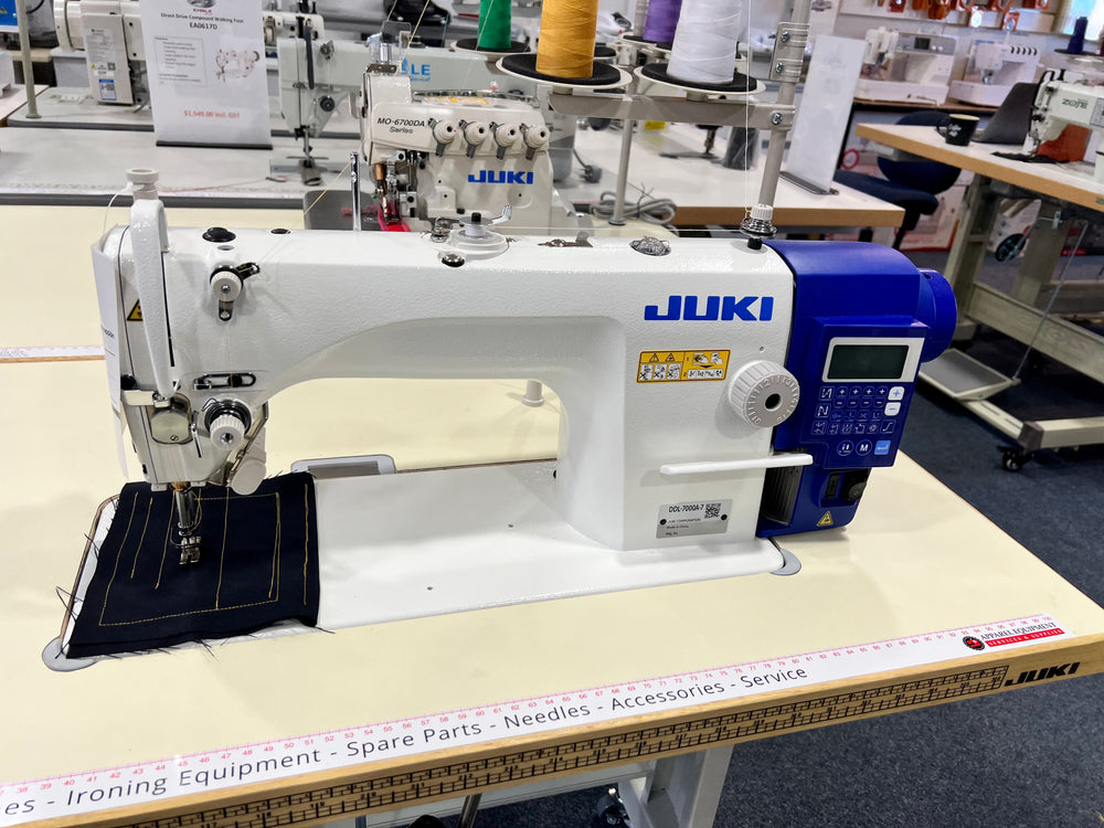 Three-quarter view of the JUKI DDL-7000AS-7 industrial sewing machine