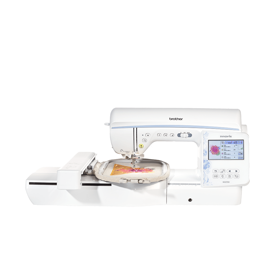 Brother Innov-is NV2700 sewing and embroidery machine with hoop, front view