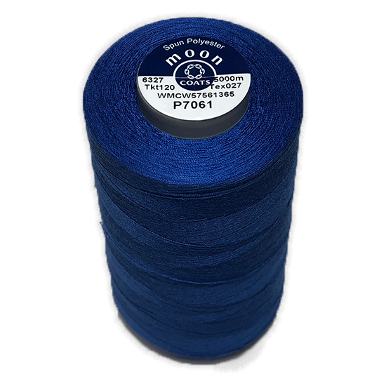 Coats Moon 120 Blue P7061 spun polyester thread 5000m cone