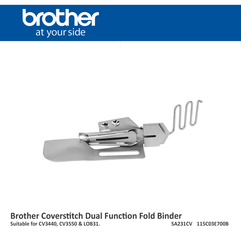 Brother Double Fold Binding Attachment. SA231CV